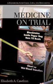 Front cover of Medicine on trial by Elisabeth A. Cawthon