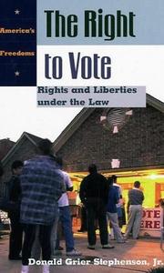 Front cover of The Right to Vote by Donald Stephenson
