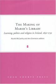 Front cover of The making of Marsh's Library by Muriel McCarthy
