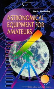 Front cover of Astronomical equipment for amateurs by Martin Mobberley