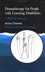 Cover of Dramatherapy for people with learning disabilities by Anna Chesner