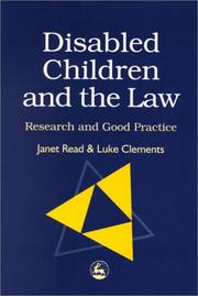 Front cover of Disabled children and the law by Janet Read