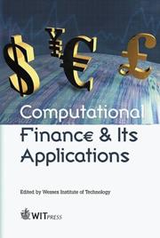 Front cover of Computational finance and its applications by International Conference on Computational Finance and Its Applications (1st 2004 Bologna, Italy)