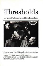 Cover of Thresholds Between Philosophy and Psychoanalysis by Robin Cooper