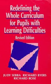 Cover of Redefining the whole curriculum for pupils with learning difficulties by Judy Sebba