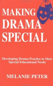 Cover of Making drama special by Melanie Peter