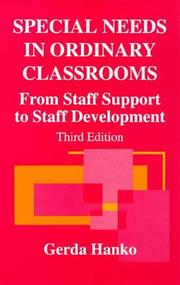 Cover of Special needs in ordinary classrooms by Gerda Hanko