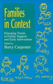 Cover of Families in context by Barry Carpenter