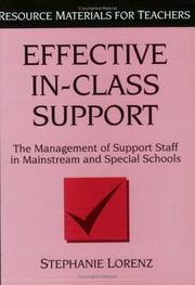 Cover of Effective in-class support by Stephanie Lorenz