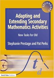 Front cover of Adapting and Extending Secondary Mathematics Activities by Stepha Prestage