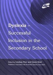 Front cover of Dyslexia-Successful Inclusion in the Secondary School by Lindsay Peer