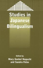 Front cover of Studies in Japanese bilingualism by Sandra Fotos