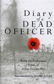 Front cover of The diary of a dead officer by Arthur Graeme West