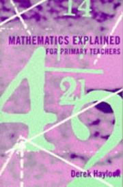 Cover of Mathematics explained for primary teachers by Derek Haylock