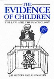 Cover of The evidence of children by Spencer, John R. LL.B.