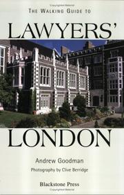 Front cover of The walking guide to lawyers' London by Goodman, Andrew LL. B.