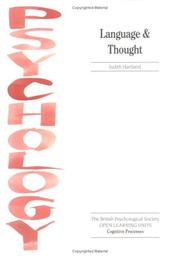 Front cover of Language and Thought (Open Learning Units) by Judith Hartland
