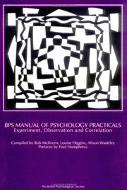 Front cover of BPS manual of psychology practicals by Rob McIlveen