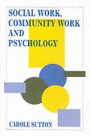 Front cover of Social work, community work and psychology by Carole Sutton