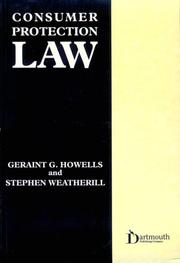 Cover of Consumer protection law by Geraint G. Howells