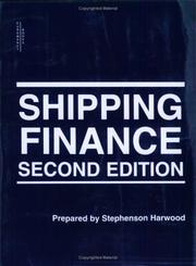 Front cover of Shipping finance by Stephenson Harwood