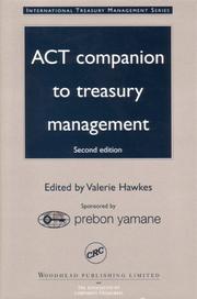 Front cover of ACT companion to treasury management by Valerie Hawkes