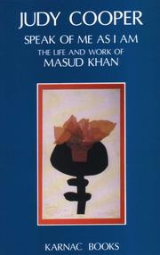 Cover of Speak of Me As I Am by Judy Cooper