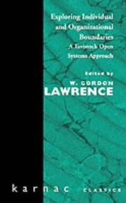 Front cover of Exploring Individual and Organisational Boundaries by W. Gordon Lawrence