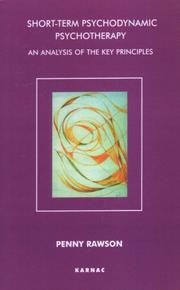 Front cover of Short Term Psychodynamic Psychotherapy by Penny Rawson