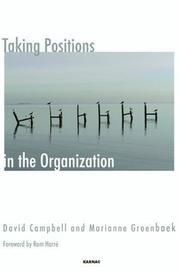 Cover of TAKING POSITIONS IN THE ORGANIZATION by DAVID CAMPBELL