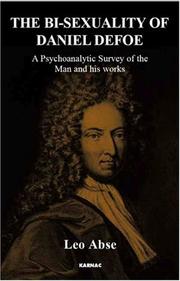 Cover of The Bi-sexuality of Daniel Defoe by Leo Abse