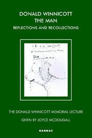 Front cover of Donald Winnicott the Man by Joyce McDougall