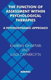 Cover of The function of assessment within psychological therapies by Kamran Ghaffari
