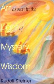 Front cover of Art in the light of mystery widom by Rudolf Steiner
