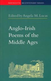 Front cover of Anglo-Irish Poems of the Middle Ages by Angela M. Lucas