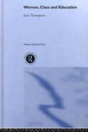 Cover of Women, class, and education by Jane L. Thompson