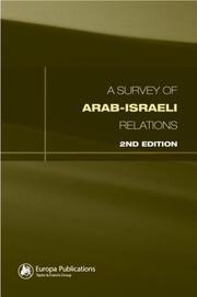 Front cover of A survey of Arab-Israeli relations by David Lea