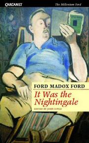 Front cover of It was the nightingale by Ford Madox Ford