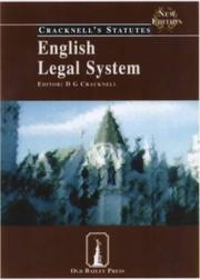Cover of English Legal System (Cracknell's Statutes) by D.G. Cracknell