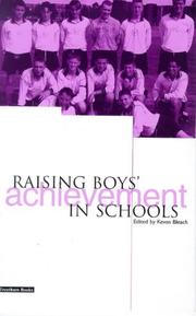 Front cover of Raising Boys' Achievement in Schools by Kevan Bleach