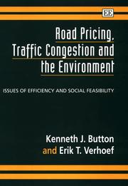 Front cover of Road pricing, traffic congestion and the environment by Kenneth John Button