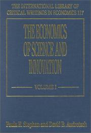 Front cover of The economics of science and innovation by Paula E. Stephan