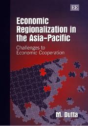 Front cover of Economic regionalization in the Asia-Pacific by Manoranjan Dutta