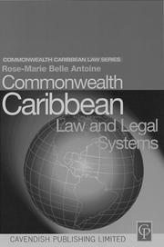 Cover of Commonwealth Caribbean law and legal systems by Rose-Marie Belle Antoine