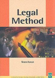Cover of Legal method by Hanson