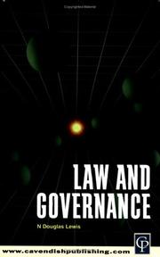 Front cover of Law & Governance by Douglas-Lewis