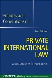 Front cover of Statutes & conventions on private international law by Rand McNally