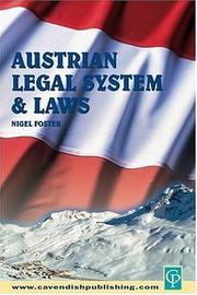 Front cover of Austrian legal system & laws by Nigel G. Foster