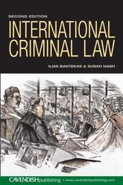 Cover of International criminal law by Ilias Bantekas