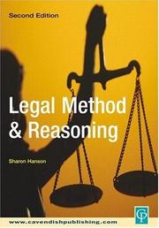 Cover of Legal method & reasoning by Hanson, Sharon LLB.